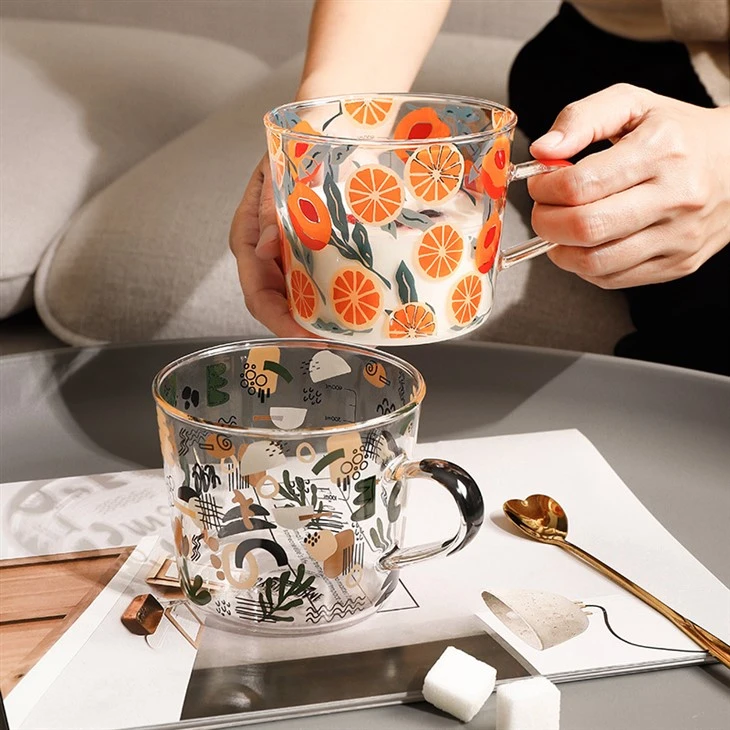 The 500ML Large-capacity Glass Handle Cup